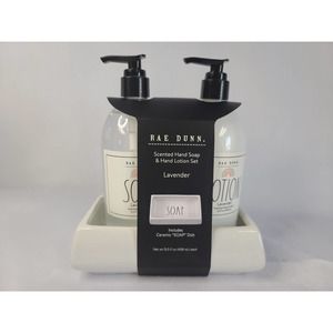 Rae Dunn Lavender Soap/Lotion Set
